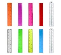 SYEYCW 10 Pezzi Righello In Plastica, Misurazione di Precisione con Metrico e Scala in Pollici, Righello Pieghevole, Misurazione in 30 cm e in Gradi 180°, per Casa, Scuola, Ufficio, 8 Colori