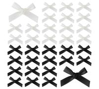 SYEYCW 100 Pezzi Fiocchetti Piccoli per Decorazioni, 4.5 × 4 cm Fiocchi Nastro Fiocco, per Matrimoni, Confezioni Regalo, Artigianato, Compleanni, Decorazione di Sacchetti per Merenda, Regali Natale