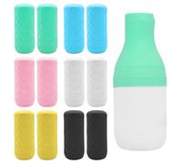 SYEYCW 12 Pezzi Copri Bottiglie in Silicone da Viaggio, Accessori da Viaggio Riutilizzabili per Shampoo e Gel Doccia, Articoli Essenziali da Viaggio, per Contenitori per Bagnoschiuma, per Uomo e Donna