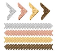 SYEYCW 120 Pezzi Protezione Angoli Libro, Decorativi Libri Protezioni Angolari Metallo per Libri, Angoli di Libri Retrò Proteggi, per Libri, Album da Foto, Scrapbooking, Menu, Quaderni, Cartelle