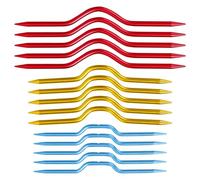 SYEYCW 15 Pezzi Maglia Cavo Ago Twist Curvo Storto, Aghi Storti per Maglieria a Colori, Aghi Curvi per Maglieria a Mano per Maglieria a Maglia, Ganci per Maglieria in Alluminio, Colori Casuali