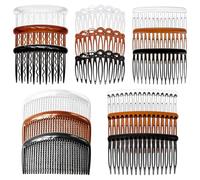 SYEYCW 15 Pezzi Pettinini Fermacapelli, Pettine per Capelli Laterali in Plastica, Pettine Francese Fermagli per Capelli, Pettinino per Capelli, per Donne e Ragazze Accessori Capelli Fini, 3 Colori