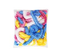 SYEYCW 150 Pezzi Cuffie Doccia, Plastica, Generico Cuffia Doccia Impermeabile, per Uso in Uasa, Viaggi, Bagno, Cucina, Doccia Hotel, Spa e Parrucchiere, 42 cm, 4 Colori