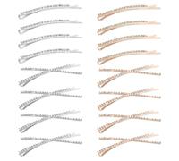SYEYCW 16 Pezzi Fermagli per Capelli Strass, Forcine Decorative a Forma di X, Fermagli per Capelli con Strass, Fermaglio Capelli Donna Elegante, per Donne e Ragazze, per Nuziali Feste di Matrimonio