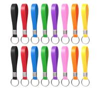 SYEYCW 16 pezzi Portachiavi, Portachiavi in Gomma, Cordino per Chiavi, Portachiavi in Silicone di Identificazione Resistente, Portachiavi Multicolori, per Borsetta, Zaino, per Donna Uomo