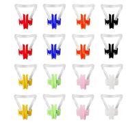 SYEYCW 16 Pezzi Tappanaso per Piscina, Tappanaso Nuoto Sincronizzato, Tappanaso per Piscina in Silicone, Tappi per Naso Protector per Il Nuoto, Unisex, per Bambini, Adulti, Principianti, 8 Colori