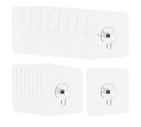 SYEYCW 18 Pezzi Ganci Adesivi per Quadri, Trasparenti Ganci Autoadesivi, Appendi Quadri Senza Chiodi, Chiodi Per Muro, No Foratura, per Appendere Orologio, Foto, Pittura, Peso Massimo 5KG