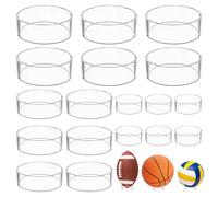 SYEYCW 18 Pezzi Supporto Palloni, Espositore in Acrilico Trasparente per Sfere, Porta Palline da Golf in Plastica, per Sfera di Cristallo, Pallina da Golf, Baseball, Palline da Tennis, Collezioni