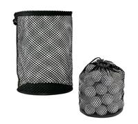 SYEYCW 2 Pezzi Borsa Porta Palline da Golf, Sacca per Palline Grandi con Chiusura a Coulisse, Nero Borsa a Rete da Golf, Accessorio per Collettore Reti da Stoccaggio, per Scuole, Campeggio, Viaggi