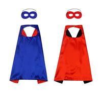 SYEYCW 2 Pezzi Mantello Supereroi Bambini e 2 Pezzi Maschere, Mantello da Supereroe con Maschere, Costumi Supereroi per Regali di Compleanno, Halloween Partito, Mascherata, Festa Carnival Costume