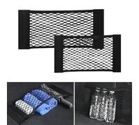 SYEYCW 2 Pezzi Rete Portaoggetti Tasca Auto, 60 X 25cm e 40 X 25cm Organizzatore Rete di Stoccaggio, Storage Net Elastica Autoadesiva, per Sedile Posteriore Dell'Auto, Bagagliaio del Camion