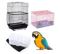 SYEYCW 2 Pezzi Universale Copri Gabbia per Uccelli, Gabbia per Uccelli Ventilare Copertura Antipolvere, Raccoglitore di Semi per Gabbia, per Pappagalli, Ara, Gabbie Quadrate Rotonde