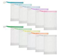 SYEYCW 20 Pezzi Borsa Sapone Rete, Sacchetto Saponetta Doccia, Sacchetti per Sapone con Coulisse, Materiale Morbido, per Residui di Sapone, per Asciugare Il Sapone e per Più Schiuma, Colore Casuale