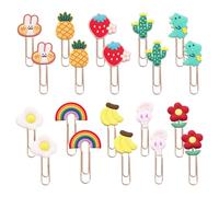 SYEYCW 20 Pezzi Graffette Colorate, Graffetta Creativa, Graffette Carine Decorative, Graffette Creative con Personaggi dei Cartoni Animati, Forniture di Cancelleria, per l'Ufficio, la Scuola e la Casa