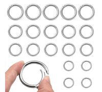 SYEYCW 20 Pezzi Moschettone per Borse, Scatto Moschettone Rotondo, O-Ring a Molla, Moschettoni Rotondi, Moschettoni a Scatto in Lega Zinco per Portachiavi, Borse, Artigianato e Accessori