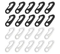 SYEYCW 20 Pezzi Moschettoni Bandiera, Nylon Flag Pole Clip a Scatto, Ganci in Nylon per Bandiera, Pennone Moschettone Accessori di Montaggio, Moschettone Clip Ganci a Scatto per Fissare Bandiera