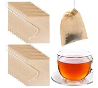 SYEYCW 200 Pezzi Bustine di Tè Vuote, Sacchetti Filtro da Tè Usa e Getta, 5 x 7 cm Sacchetti Filtro per Tè con Coulisse, Piccoli Sacchetti di Tessuto per Spezie Tè Caffè Regali Gioielli Marinata
