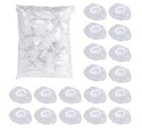 SYEYCW 200 Pezzi Paraorecchie per Doccia, Impermeabili Protettive Copertura dell'Orecchio, Plastica Trasparente Paraorecchie con Elastici, Doccia Cuffie Orecchio, per Bagno, Spa, Balneazione