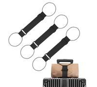SYEYCW 3 Pezzi Nero Cinghie Elastiche di Fissaggio per Bagagli, Regolabili Cinghia Elastiche Valigia, Cinghie da Viaggio per Bagagli, Accessori da Viaggio Portatili, per Fissare Borse e Valigie