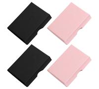 SYEYCW 4 Pezzi Scatola Regalo, Nero e Rosa Piccola Scatola Gioielli Collana Organizzatore con Coperchi, per Collane Anelli Bracciali Orecchini, per Compleanno Matrimonio Festa Bomboniere Presente