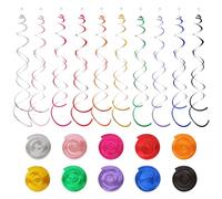 SYEYCW 40 Pezzi Decorazione a Spirale, Spirale da Appendere Soffitto, Decorazioni Pendenti a Spirale, per Festa, Matrimoni, Compleanni, Valentino, Anniversario Decorazione Natalizia (Multicolore)