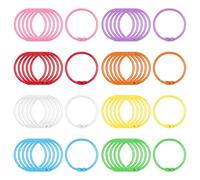 SYEYCW 48 Pezzi Anelli Rilegatura, 30 mm Anello di Rilegatura, Loose Leaf Binder Anelli, Multicolore Anelli Rilegatura, per Album Fotografici, Album Fotografici, Album e Mensole Memo, 8 Colours