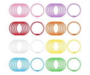 SYEYCW 48 Pezzi Anelli Rilegatura, 30 mm Anello di Rilegatura, Loose Leaf Binder Anelli, Multicolore Anelli Rilegatura, per Album Fotografici, Album Fotografici, Album e Mensole Memo, 8 Colours