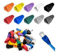 SYEYCW 50 pezzi di copertura per stivali connettore cavo RJ45, rete in plastica morbida Ethernet RJ45 cavo connettore di sollievo, stivali cavo cover, per Cat5, Cat5E, Cat6, Cat6E