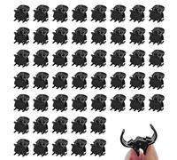 SYEYCW 50 Pezzi Nero Fermagli per Capelli, Mollette Forcina Antiscivolo, Mini Capelli Clip Artiglio in Plastica, Mini Pinze Piccole, Accessori per Pinze per Capelli, Adatto per Ragazze e Donna