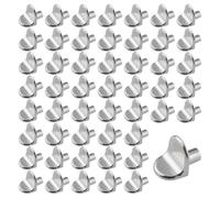 SYEYCW 50 Pezzi Supporti per Mensole, Perni per Mensole Mensola Armadio 5 mm, Ripiano Metallo L, Reggimensola per Reggimensola, Reggimensola per Mobili, Librerie, Armadi, Scaffali, Tavoli, Sedie