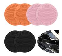 SYEYCW 6 Pezzi Sottobicchieri per Auto, Antiscivolo Sottobicchieri in Silicone per Auto Portabicchieri, Universale Sottobicchieri Portabevande, Accessori per Interni Auto, per Uomini e Donne, 3 Colori