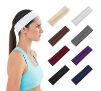 SYEYCW 8 Pezzi Fascia per Capelli, Yoga Elastico Turbante Fasciaa, Fascia Capelli Sport, Fascia Sportiva Antiscivolo, Donne e Uomini, per Sport, Yoga, Pulizia del Viso, Fitness, Ciclismo (8 Colori)