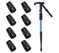 SYEYCW 8 Pezzi Gommini per Bastoni da Trekking, Bastoncini per Nordic Walking, Trekking Punte Tampone in Gomma di Ricambio, Universali Tappi Punta Gommini da Walking per Asfalto, Ghiaia, Montagne