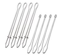 SYEYCW 8 Pezzi Infila Aghi, Infila Ago a Mano, Infila Pinzetta Elastico, Stainless Steel Banda Elastica Infila, Clip Regolabile Corda con Coulisse Guida per Crafting e Cucire, per Uso Domestico