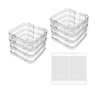 SYEYCW 8 Pezzi Scatole per Confezioni di Unghie Finte, Scatole Espositore Punte per Unghie Trasparenti, con 30 Pezzi di Adesivi Biadesivi, Press on Nails Kit, per Nail Art