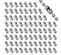 SYEYCW 80 Pezzi Connettori a Clip in Acciaio Inossidabile, Sostituzione Connettore a Catena Verticale Clip, per Tende Verticali a Rullo da 4,5 mm, per Catene di Tende a Rullo, Romane e Verticali