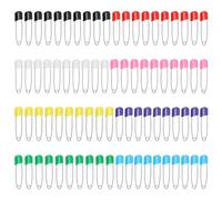 SYEYCW 80 Pezzi Spille da Balia Colorate, 55 mm Blocco di Sicurezza Acciaio Inossidabile Spille di Sicurezza per Bambini, Perni di Pannolino, per Cucire Artigianali, Pannolini e Vestiti