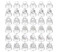 SYEYCW Set di 36 forcine per capelli a spirale, mini forcine per capelli con strass, a forma di fiore bianco, con strass, piccole mollette decorative per matrimoni e spose, accessori per ragazze e