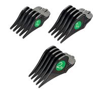 SYF-UN Set di protezioni per tagliacapelli per tagliacapelli Wahl Senior Clippers con clip in plastica, lunghezza 5,1 cm/3,8 cm/3,2 cm, si adatta alla maggior parte dei cordless (nero)