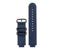 SYFCSEW Cinturino in nylon compatibile con cinturino per orologio TIMEX per uomo, bracciale con bussola di marea, cinturino per orologio T2N721 T2N720 T2N739 TW2T76300, 24 x 16 mm (Blue-Black