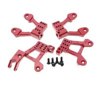 SYFDGDV Parti di aggiornamento RC Compatibile con Axial per SCX10 II 90046 90047 1/10 RC Crawler Car Upgrade Parts 4 Pezzi di Supporto per Torri Ammortizzatori Anteriori E Posteriori in Metallo(Red)