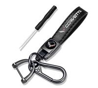 SyFednn Portachiavi Auto in Pelle Compatibile con E-Ray, C8 Stingray, Z06, Final Edition, Portachiavi Personalizzato Uomo Donna, Accessori Chiave Auto/Moto Regalo Coppia, Nero