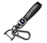 SyFednn Portachiavi Auto in Pelle Compatibile con Focus, Puma, Ranger PHEV, Portachiavi Personalizzato Uomo Donna, Accessori Chiave Auto/Moto Regalo Coppia, Nero