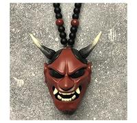 Syfinee Hannya - Ciondolo con maschera oni giapponese - Samurai Kabuto casco auto specchietto retrovisore pendente, samurai giapponese assassino demonio oni decorazione auto ornamento auto