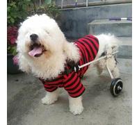 SYFNLPH Sedia a rotelle Regolabile for Cani, Sedia a rotelle for Cani disabili con Zampe Posteriori, Sedia a rotelle con Imbracatura Morbida e Traspirante for Cani, Carrello in Alluminio(XXS)