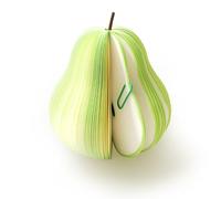 SYFUNLV Apple, 100 fogli adesivi per bambini, a forma di pera 3D, per appunti a forma di frutta, nota di carta da lettera, ufficio, per bambini, studenti, coinquilini (pera)