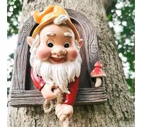 Syfunlv Divertente gnom, statuetta da giardino, nano da giardino, decorazione nano da giardino, mini nani in resina sintetica, piccoli nani divertenti da giardino, nani da giardino, nani cattivi per