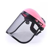 Syfunlv Maschera protettiva per tosaerba, per la cura del prato, protezione in rete forestale, protezione multifunzionale, per cesoie da giardino e taglio arbusto (rosa)