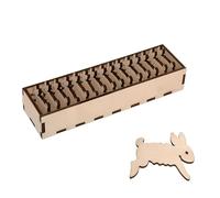 SYFUNLV Set di bobine di legno, per gattini in legno, per conigli, organizer per filati da ricamo, bobine decorative, porta filo a forma di animale, per ricamo, treccia dei capelli (conigli)