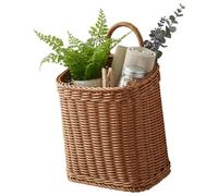 Syglawnd Cestini da Parete in Vimini, Cestini da Parete in Vimini Appesi da Intrecciati per Porta d'ingresso Cestino da Appendere con Manico per Fiori, Piccole Piante, Decorazioni per la Fattor